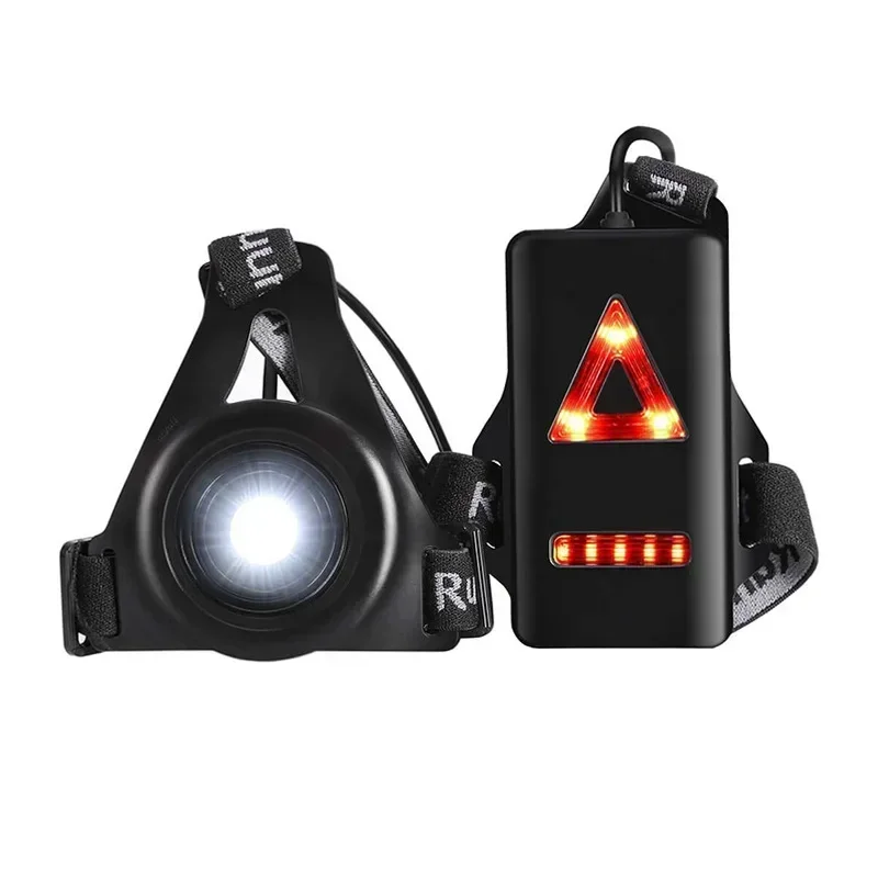 For Camping Bike Hiking Outdoor Night Running  Jogging Lights LED Chest Lamp Back Warning Light Running  Adventure USB