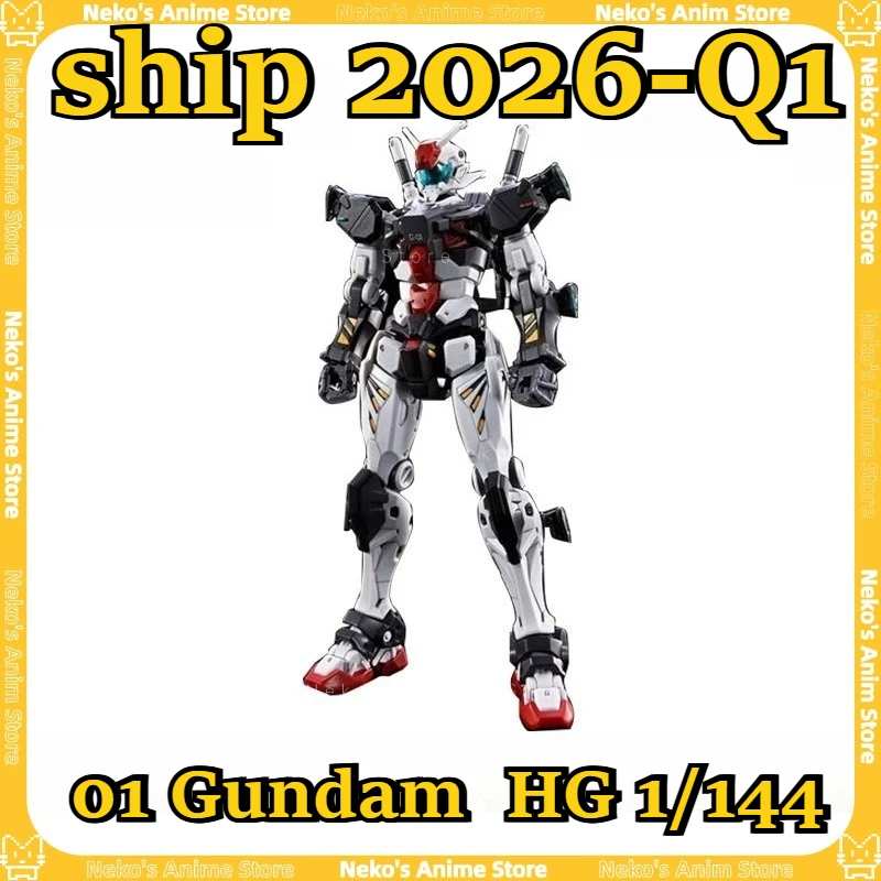 Pré-encomenda】PB BANDAI HG 1/144 01 Gundam Modelo Kit Figura de ação Anime Modelo Brinquedos da moda Boneca de mesa Colecionáveis Figura de presente