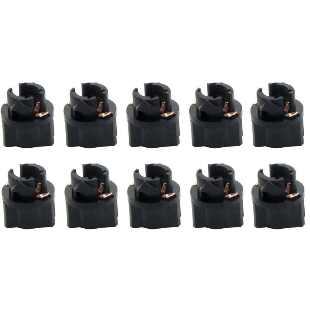 10 Pieces Sockets Instrument Panel Cluster Lamp (T5 Lock)