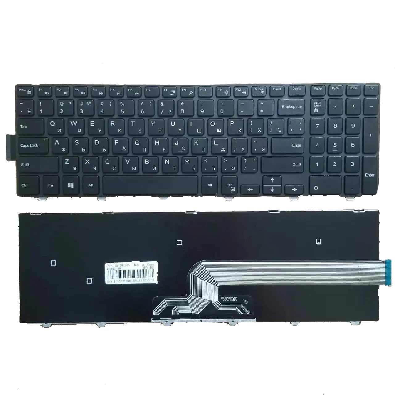 

New For Dell Inspiron 15 3000 5000 3541 3542 3543 5542 3550 5545 5547 3551 3552 3559 Series Russian RU Laptop Keyboard Black