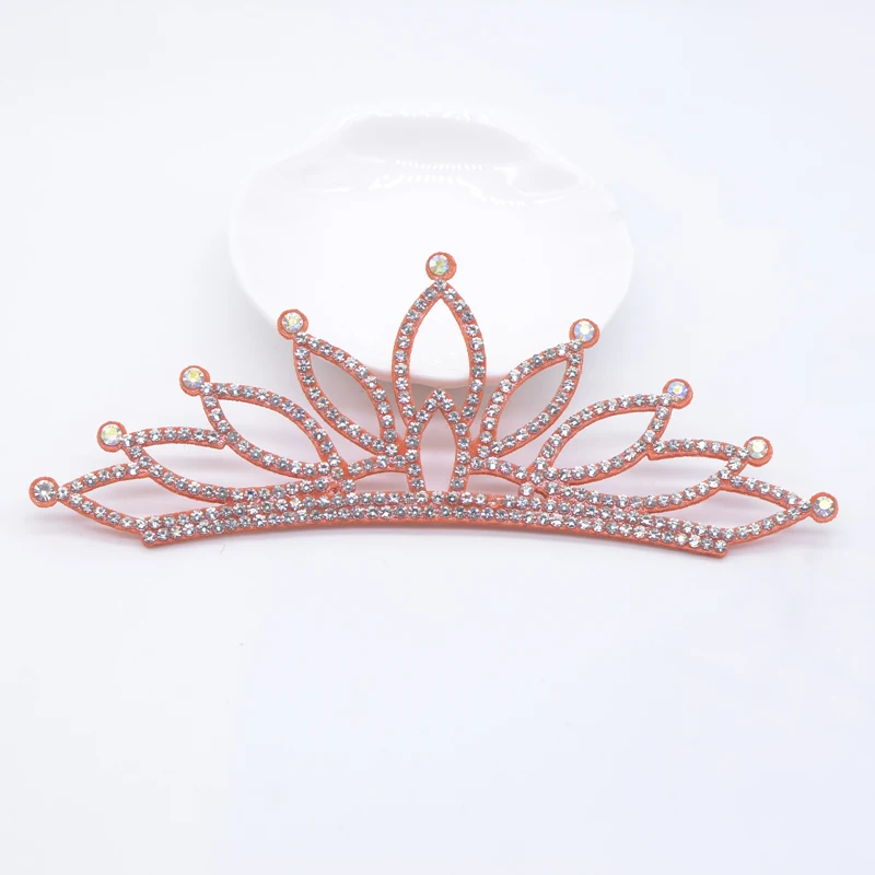 6 Pz 138*50mm Corona Imbottita Strass Toppe E Stemmi per Vestiti FAI DA TE Cappello Scarpe Artigianato Decor Applique Copricapi Arco Accessori Dei