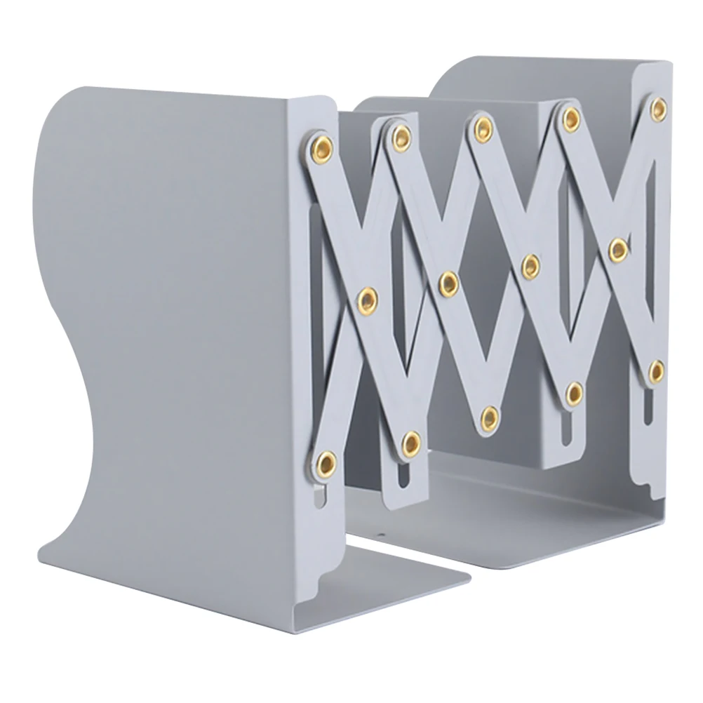 

Metal Bookends Book Holder Desktop Stand Sturdy Metal Art Rack for Books Files Magazines Organizers Storage Solutions