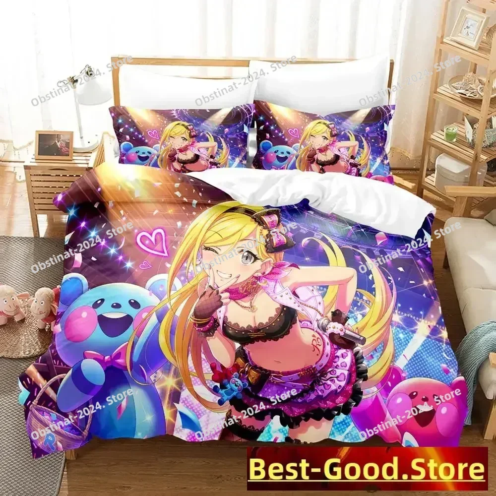 

New THE iDOLM@STER Cinderella Girls Starlight Stage Bedding Set Cartoon Anime three-piece set Adult Kid Bedroom Duvetcover Sets