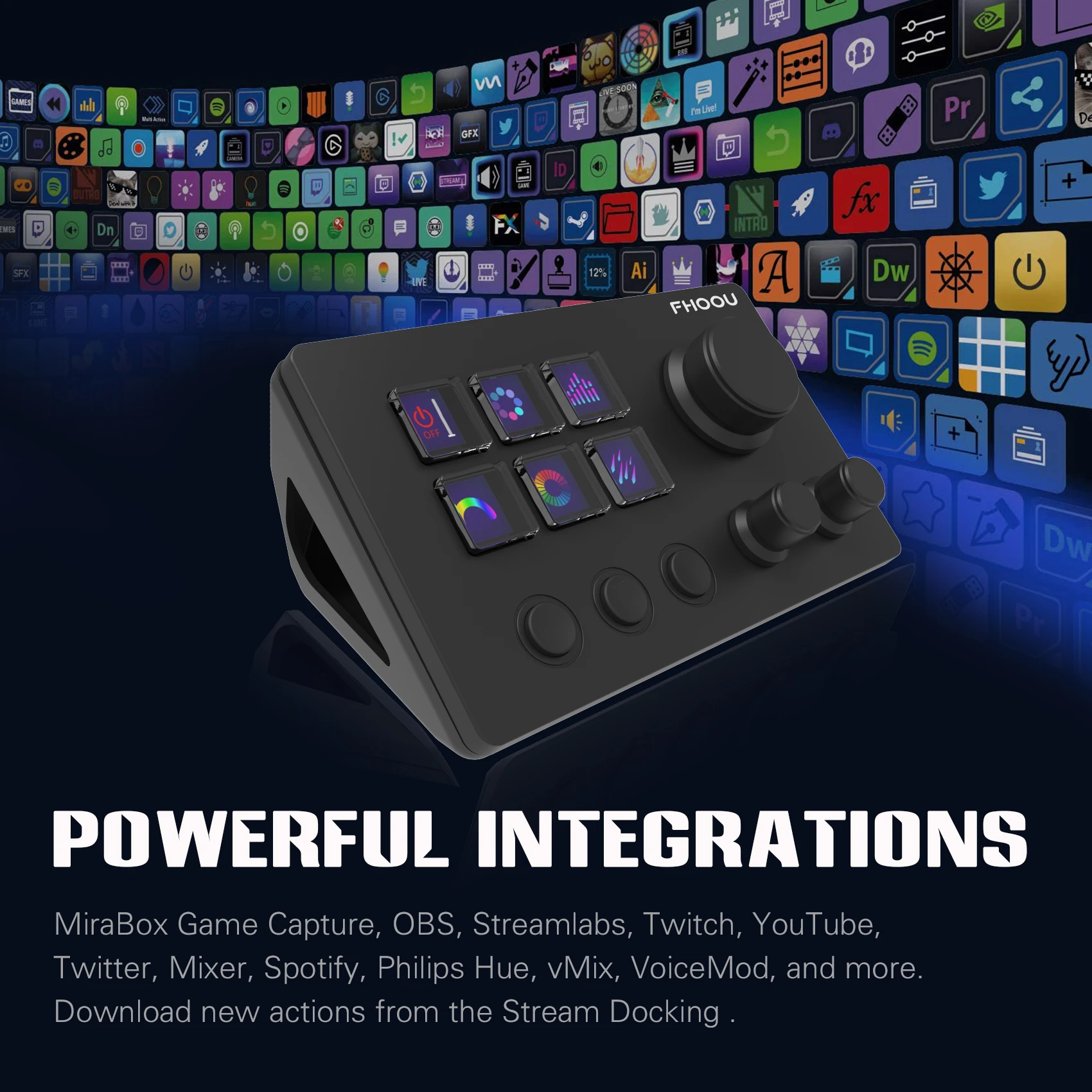 StreamDeck Global Edition Stream Deck LCD Live Content Creation Controller Custom Visual Keyboard Button For Win/Mac