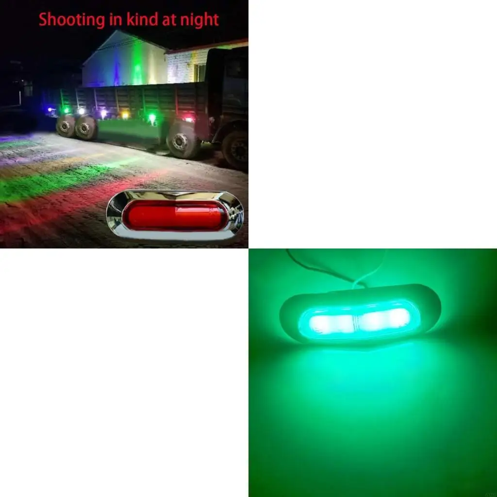 6XDF Upgraded LED Trailer RV Campers Side Marker Clearance Lights Lamps Truck Marker Lights Front Rear Quick Fixing Lamps