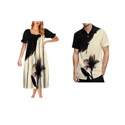 Custom Polynesian Tribal Design Fashion Bubble Short Sleeve Dress Melanesia Style Low Price Bubble Short Sleeve Dress