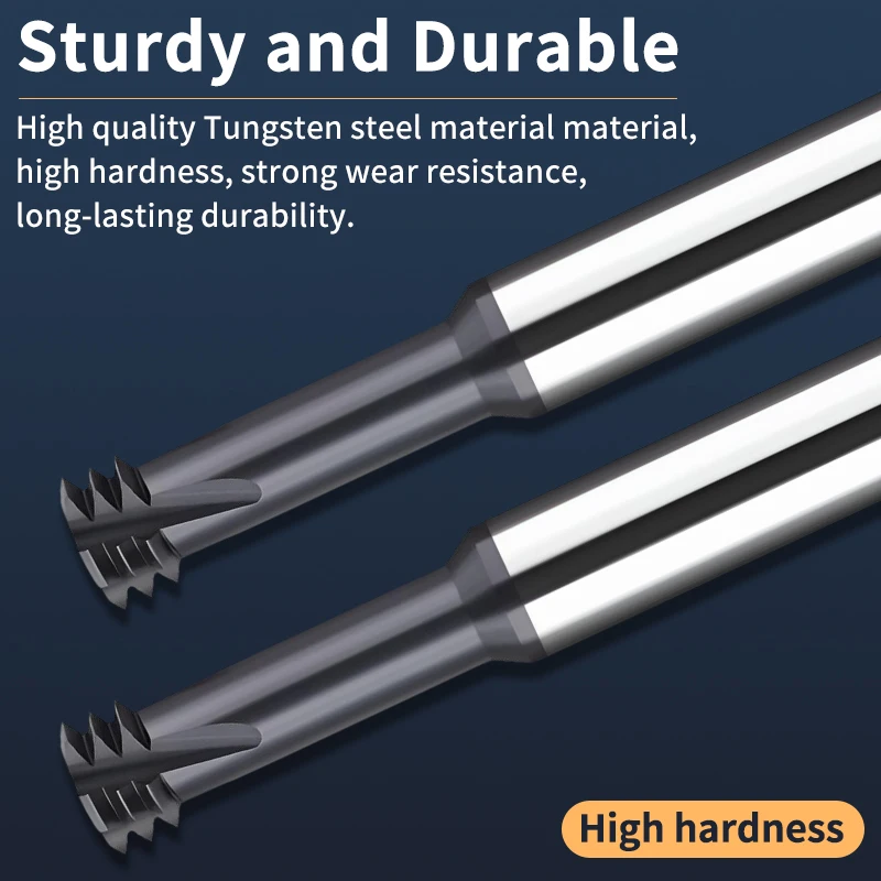 ZUANTONG ISO High Hardness KSM Three Teeth Thread Milling Cutter CNC Carbide Tungsten Steel M1-M24 mills Cutter High Quality