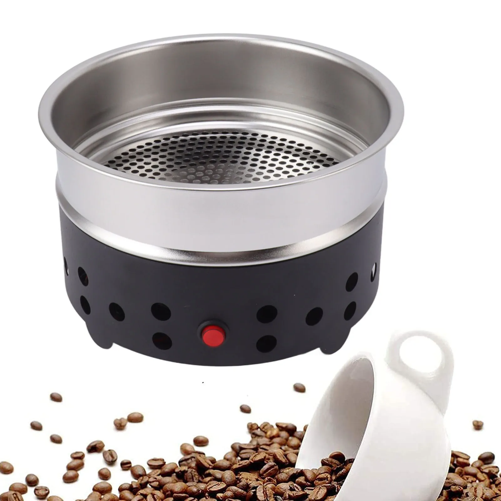 5MM Household Small Coffee Bean Roaster High Suction Stainless Steel Cooler Cooling Plate With Filter  110V/220V