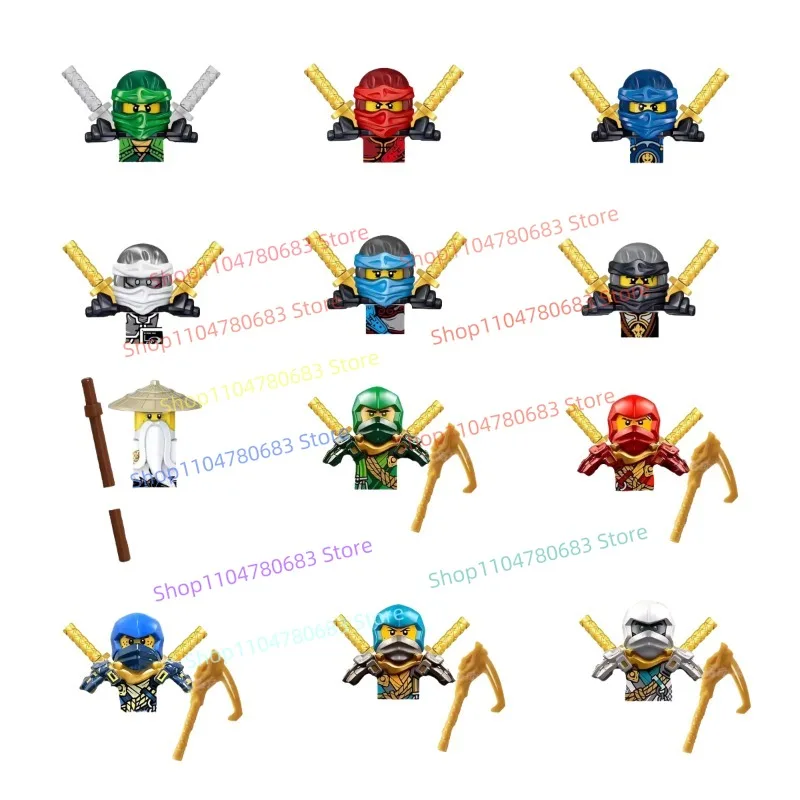 

MOC Season 7 Ninja Mini Action Figure Assembly Model Display Anime Cartoon Accessories Toy Gift Decoration Collectible