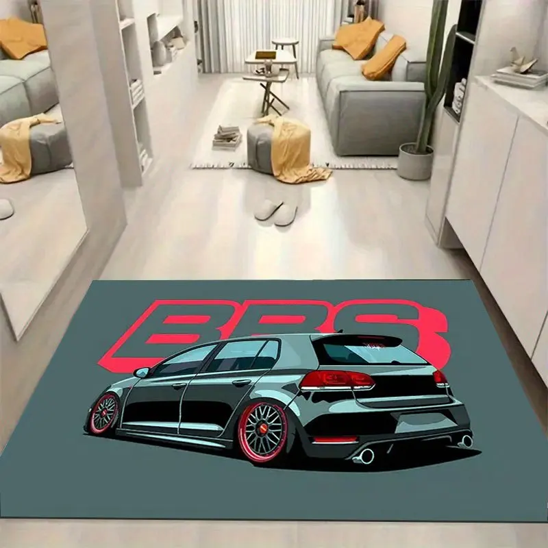 Exquisite BRS Car-Style Floor Mat, Suitable for Entryway, Porch, Bathroom, Laundry Room, Office, Bedroom, Game Room, Computer Ch