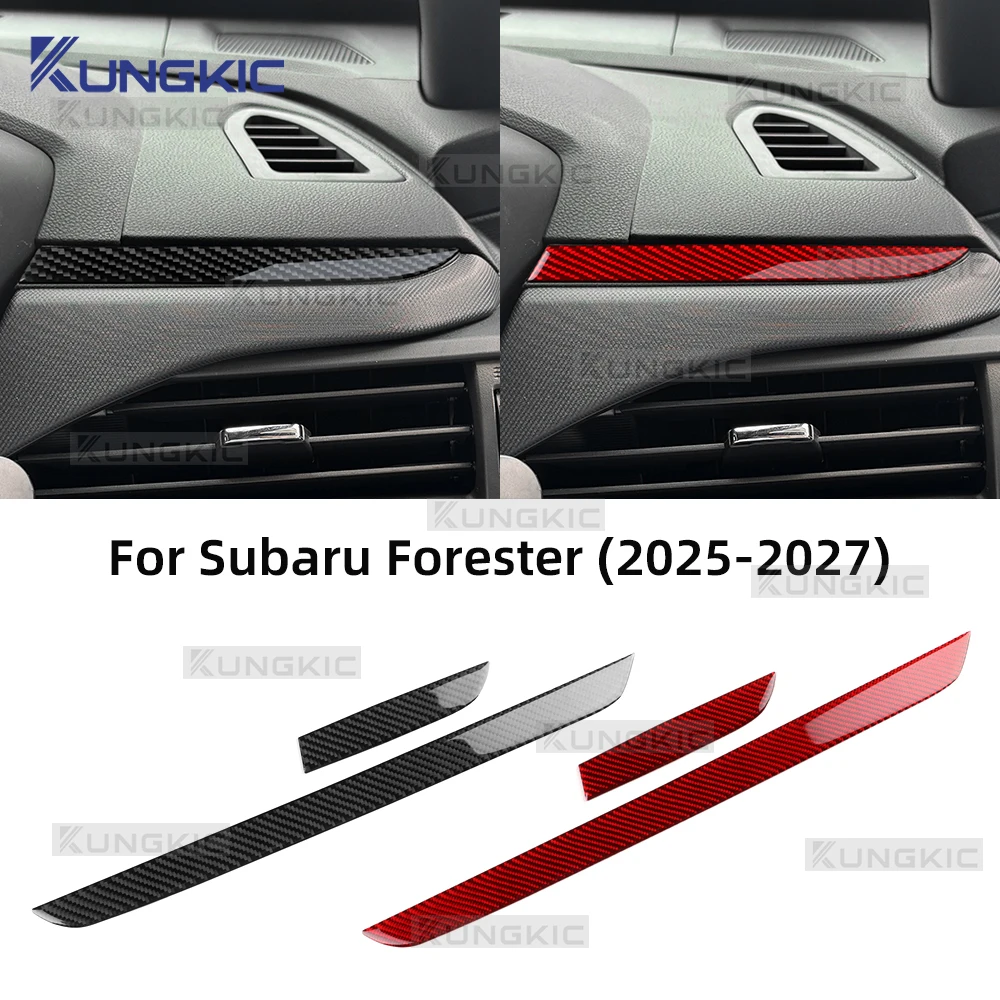 

Real Soft Carbon Fiber Sticker For Subaru Forester 2025 2026 2027 LHD RHD Car Driver Passenger Side Strip Interior Accessories