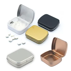 Mini Flip Tinplate Box Portable Small Empty Case Organizer For Money Coin Candy Multifunctional Storage Iron Box Home Organizer