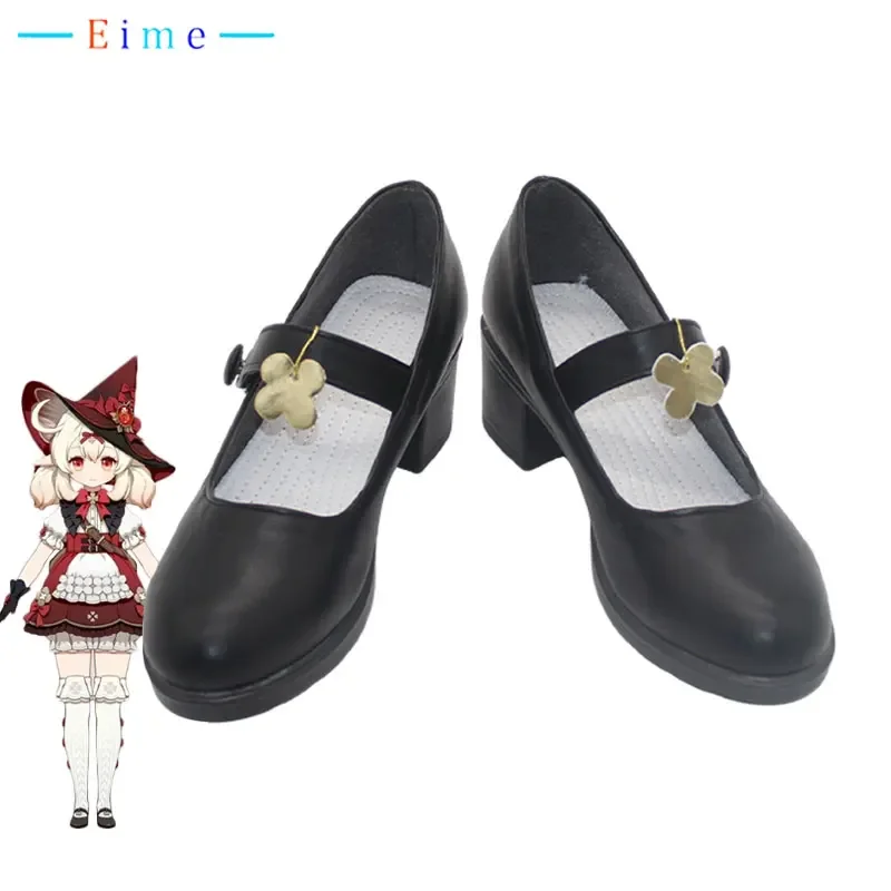 

Game Genshin Impact Klee Cosplay Shoes Cute Witch Cosplay Prop Halloween Carnival Boots PU Leather Shoes Custom Made