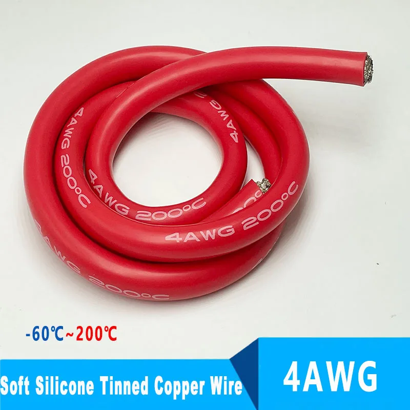 4 awg silicone cable Extra soft high temperature resistant 25mm² silicone cable Current cable for lithium batteries