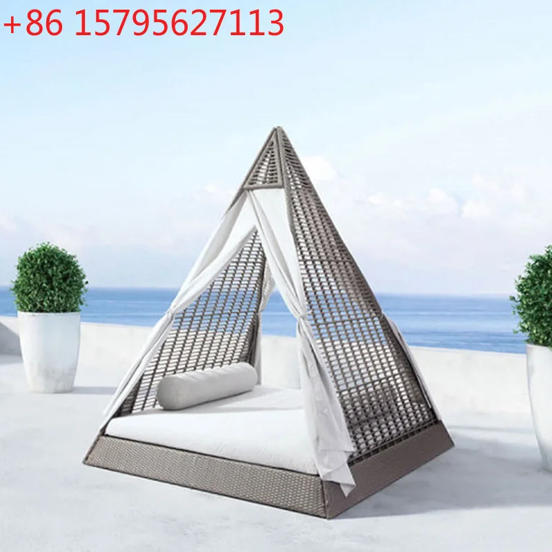 

Уличная кровать, приморский пляж, креативное кресло для отдыха, вилла, терраса, затеняющая мебель, двор, сад, диван для бассейна из ротанга