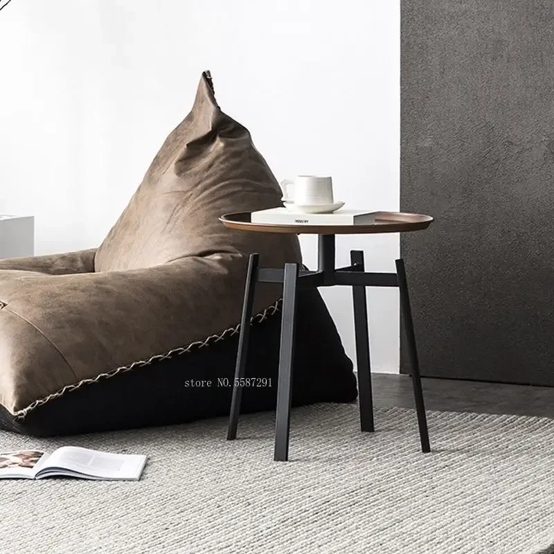 

High-quality Design Creative Corner Table Simple Sandblasted Side Table Antique Copper Color Light Corner Minimalist Furniture