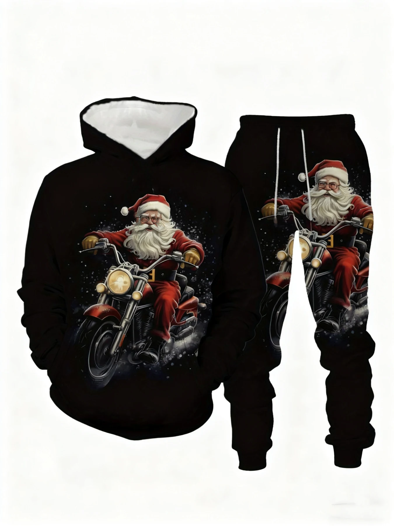 

New Arrival Casual Winter Autumn Christmas 3D Printed Hoodie and Pants Set Tracksuit 2Piece Set Sportwear Men Clothing