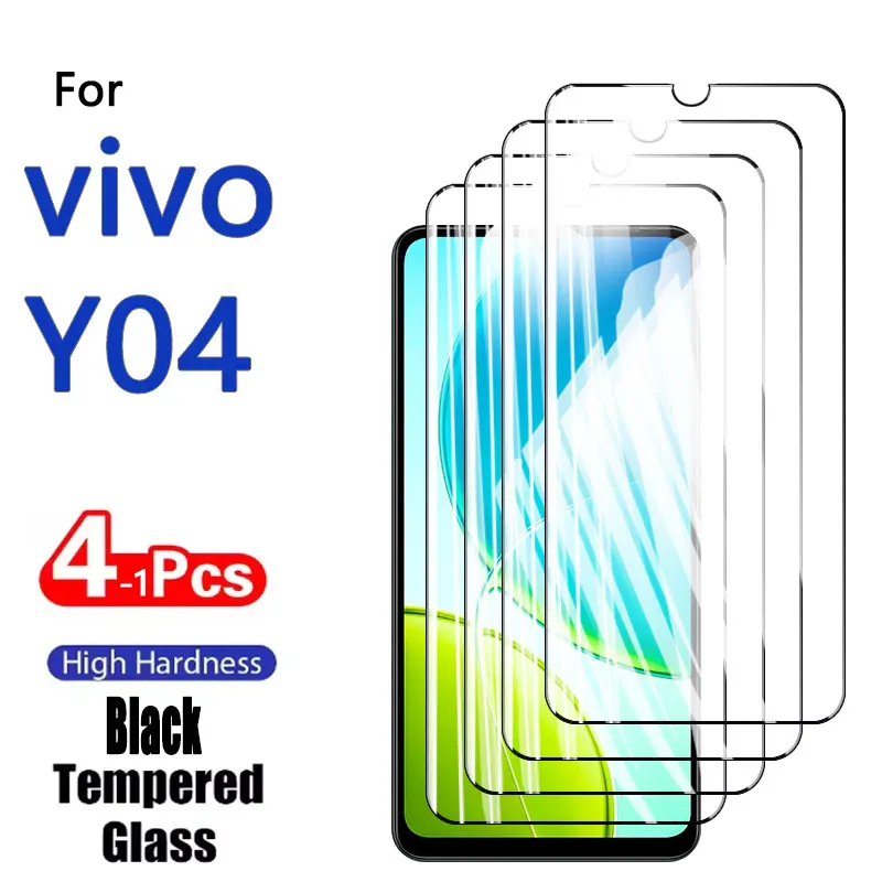 1-4 قطعة HD واقيات الشاشة ل vivo Y04 Y 04 6.74 "الزجاج المقسى الكريستال عالية الألومنيوم المضادة للخدش بصمة صديقة #2