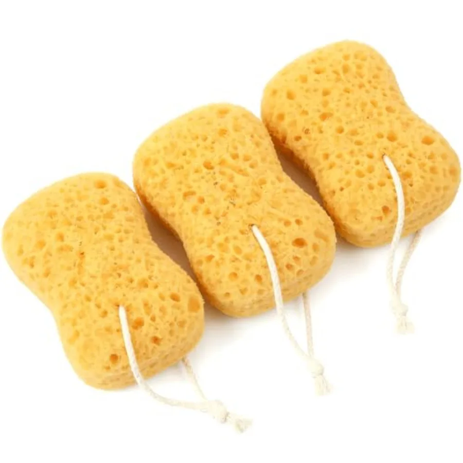 3PCS Bath Sponges for Shower Exfoliating, Soft Exfoliating Body Sponge for Women Men, Gentle Sea Sponges for Deep Cleaning Body