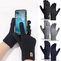 Cotton Winter Gloves Sensitive Touch Winter Warm Cycling Gloves Zipper Waterproof Windproof Touchscreen Gloves