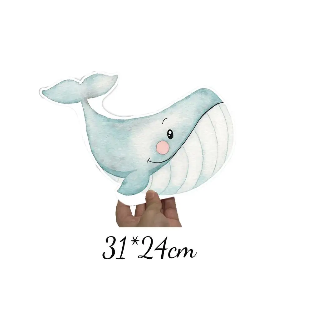 5pcs 12inch Ocean Animals KT Board Whale Octopus Cutout for Birthday Baptism Baby Shower Under the Sea Theme Party Decoration