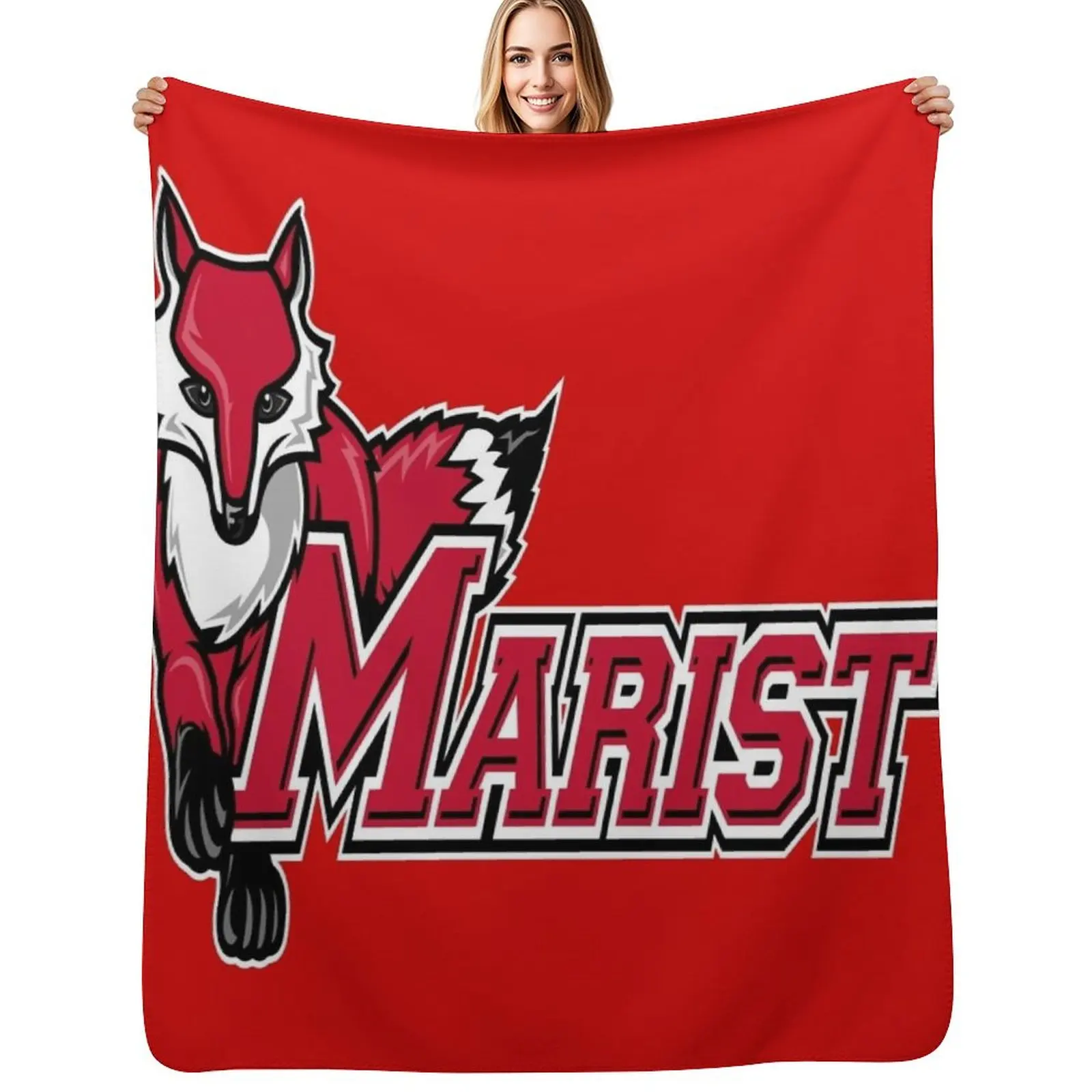 

Marist_Red_Foxes Throw Blanket Fuzzy Plush Throw Blanket for Sofa Chair