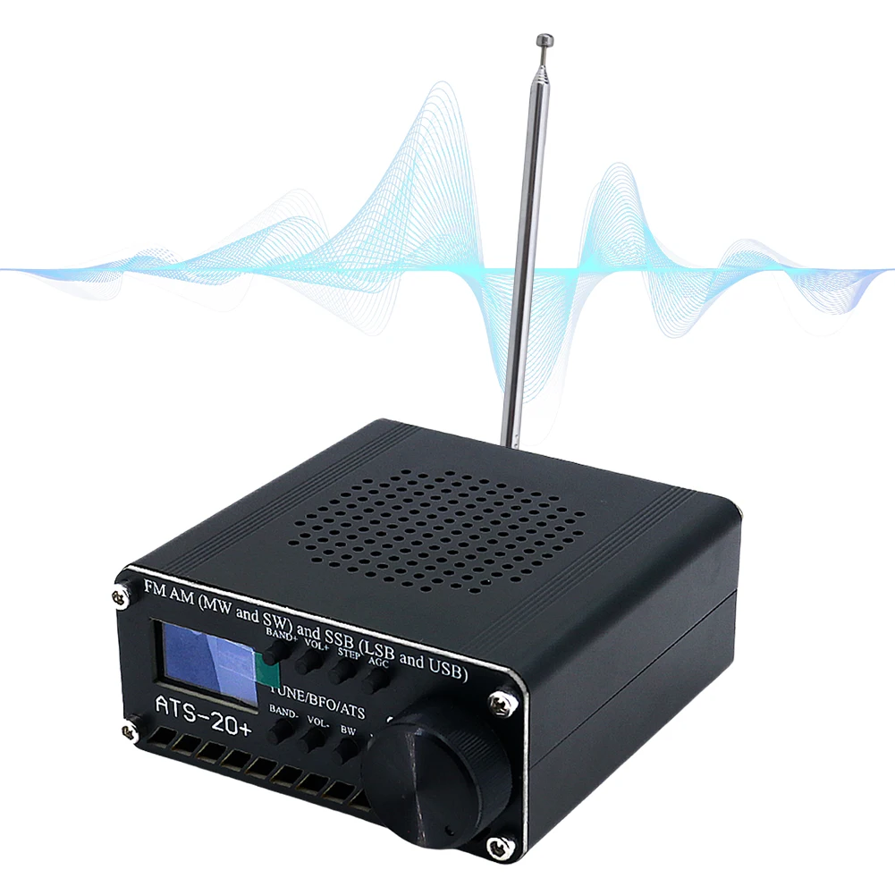 Professional ATS-20+ Receiver Lightweight World Band Digital Receiver USB Charging FM AM MW SW LSB Receiver for Outdoor & Indoor