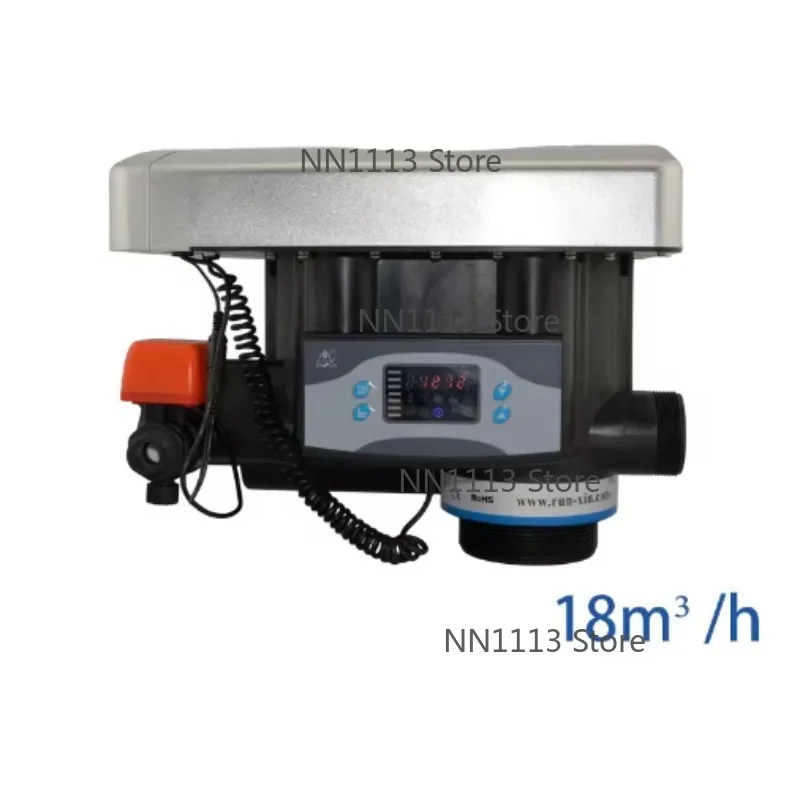 LED Electric Automatic Water Softener Valve 2'' N77A1 Time Type Ceramic Disk Customizable OEM Control Structure