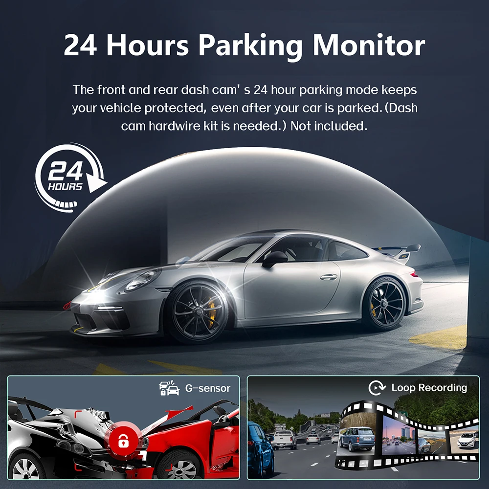 4Lens Car Dvr 1080P for Cars GPS WIFI APP Video Recorder 360° Dash Cam Rear View Camera Parking Monitor Black Box Car Assecories