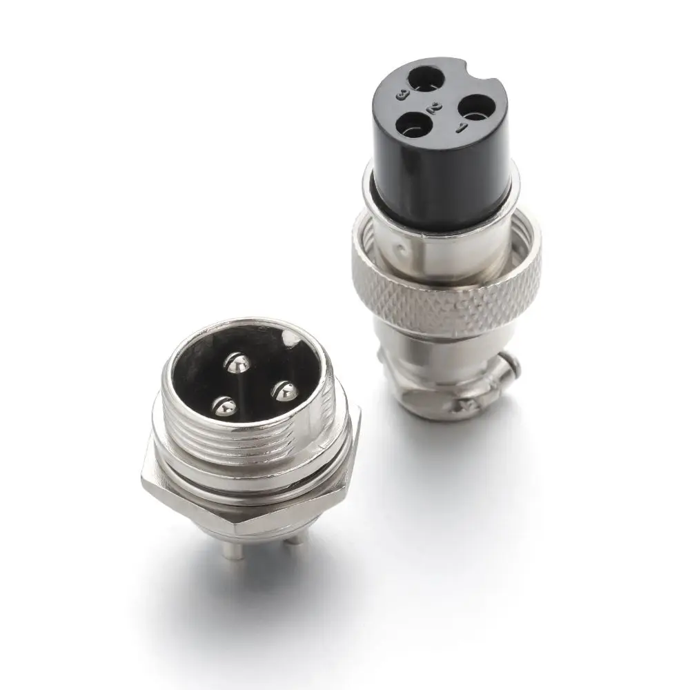 Accessories Panel Mount M16 Male / Female GX16  Cable Connector Aviation Plug