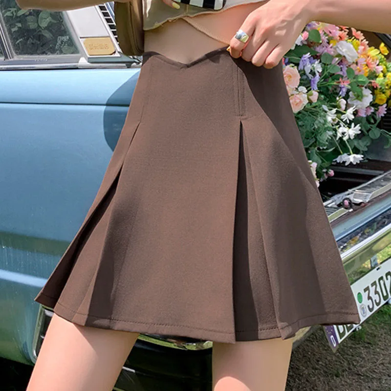 

Sexy Women Pleated Skirt Summer High Waist Chic A Line Ladies Black Mini Skirt Korean Japanese Preppy Style Girls Dance Skirts