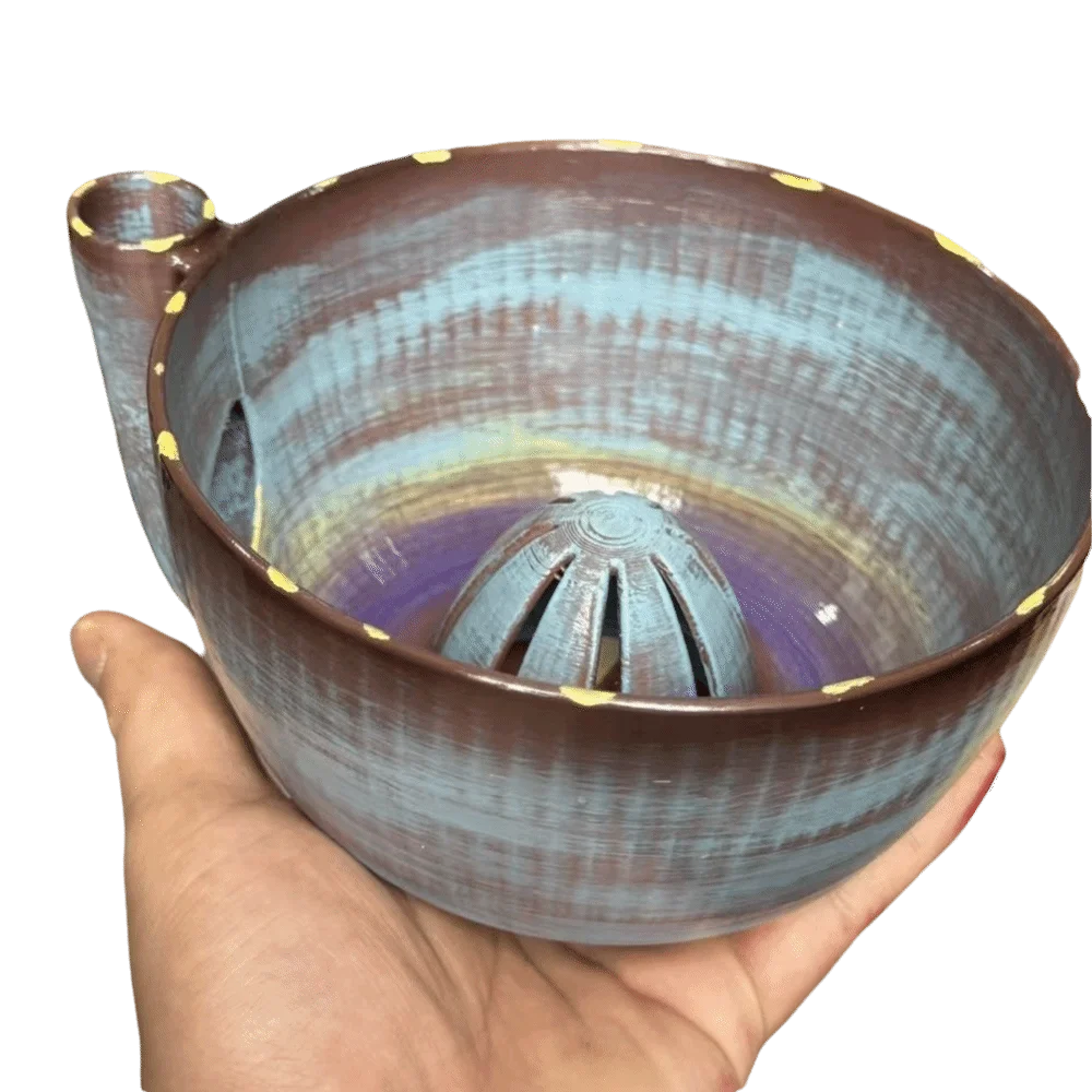 Imitation Ceramic Berry Swirl Bowl Drain Holes 360 Degree Cleaning Vegetable Cleaning Bowl Center Cone Design Quick Drainage