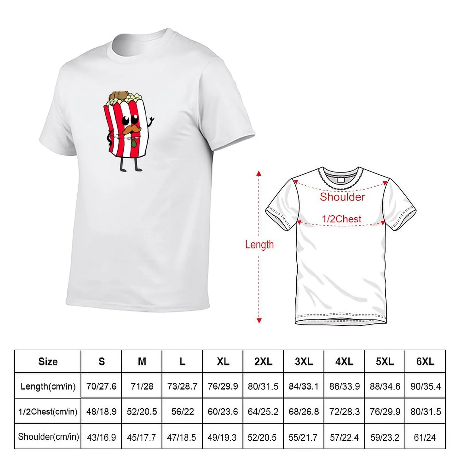 Detective Popcorn and his Buttery Goodness! T-Shirt Stain Resistant Casual Tee