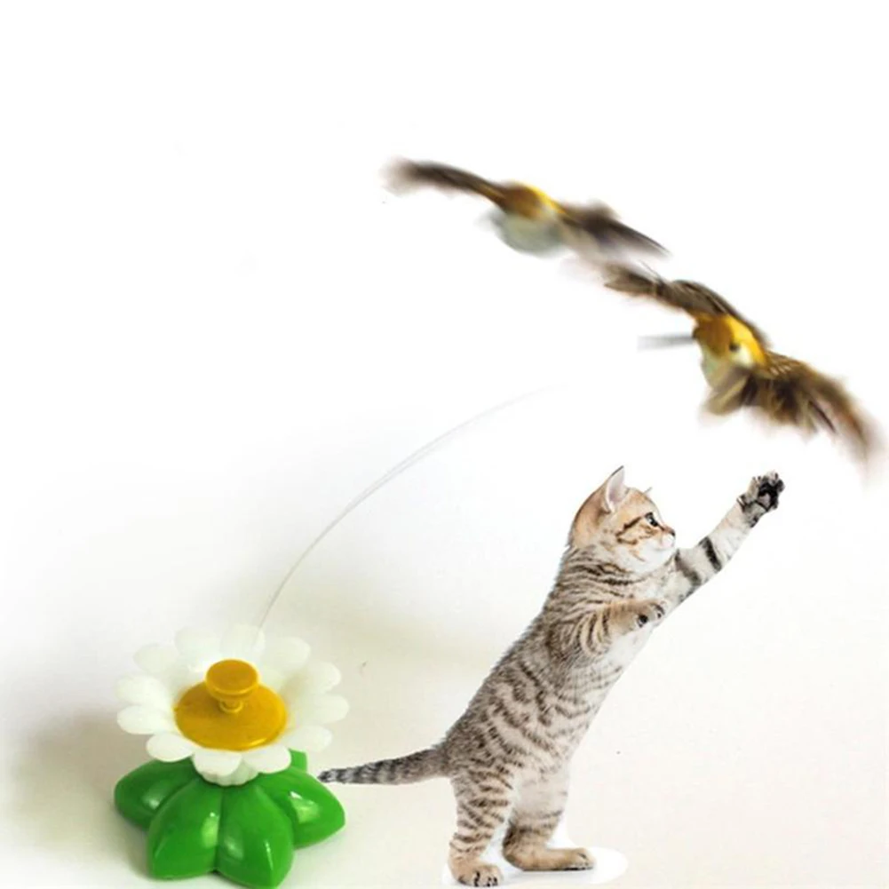 Interactive Cats Cute Toy Automatic Rotating Flying Butterfly Electric Hummingbird Flying Rotating Butterfly Cat Supplies