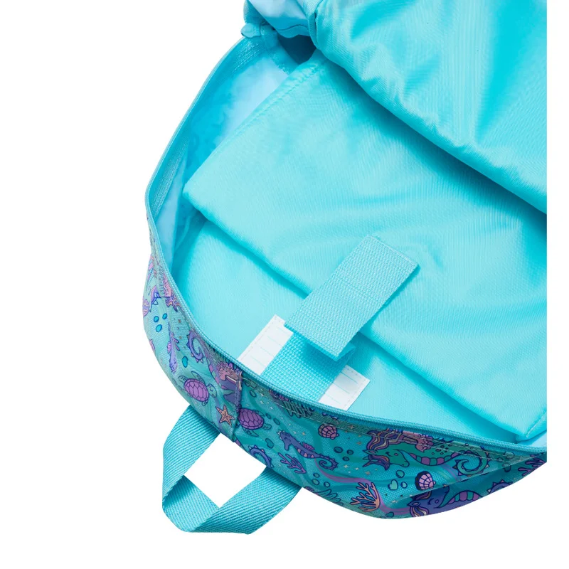 Australia Smiggle original hot-selling children's schoolbag girl new sky blue seahorse high-quality cute schoolbag 16 inches