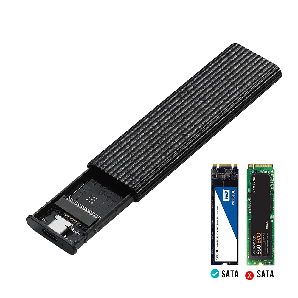 M.2 NGFF to USB3.0 Mobile Hard Disk Case SATA SSD Type-C 5Gbps Enclosure Adapter