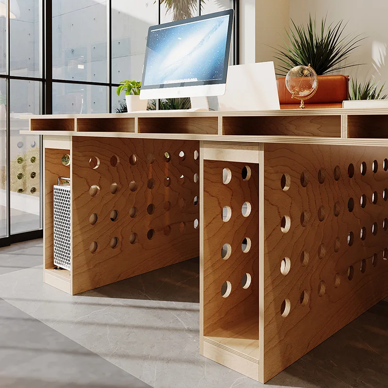 Cave board office computer desk rectangular workbench desk workstation negotiation conference table