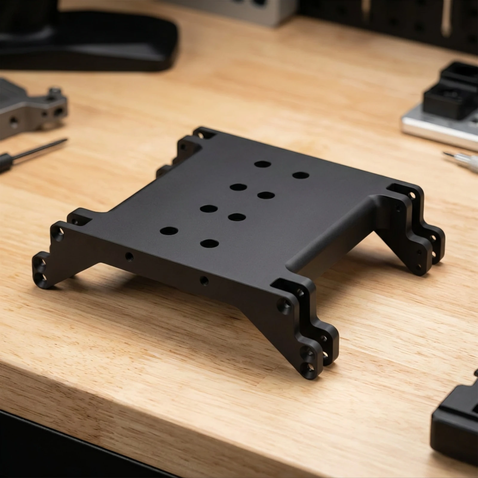 gearbox-base-plate-upgrade-gearbox-mount-with-brackets-rc-crawler-chassis-plate-direct-replacement-hardware-lightweight