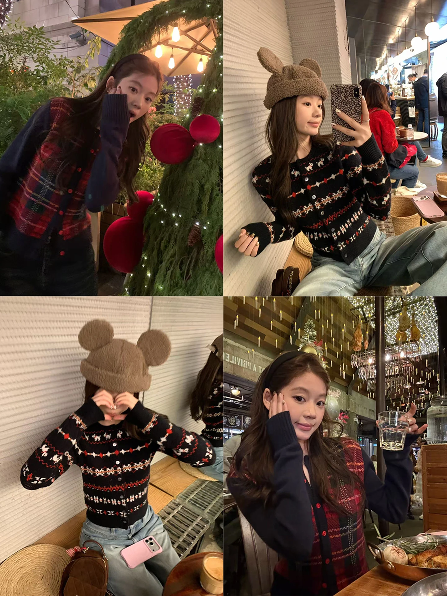 

Retro Sle Knitted Cisas Holiday Sweater round Ne Floral Embroidery Slim Fit Cardigan Soft Acrylic Nylon Blend Warmth