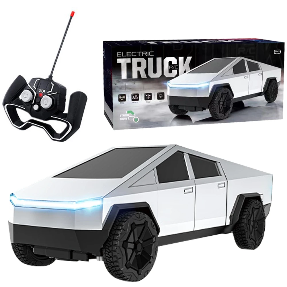 For Tesla Cybertruck Simulation Pickup Trucks Model Rechargeable Battery Remote Control Car Vehicles Toy Gifts for Adults Kids