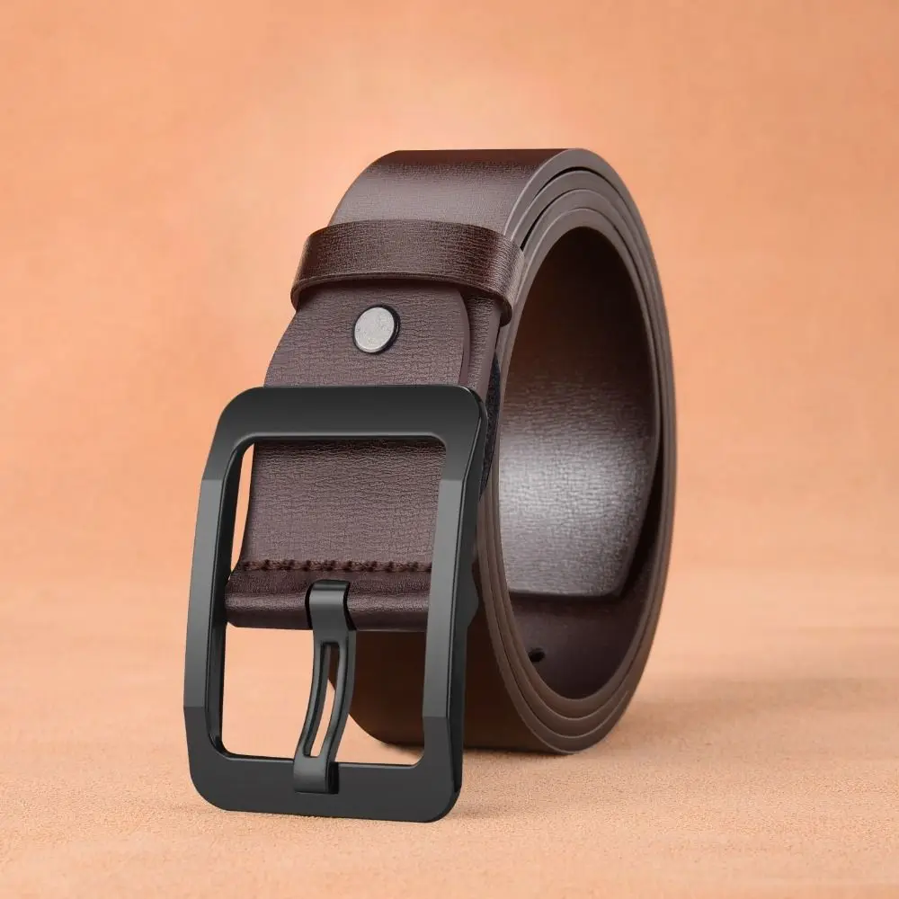 Cinturón de cuero de diseño de lujo para hombre, cinturón informal versátil para pantalones y vestidos
