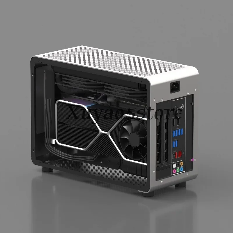 BKB back insert ITX chassis, aluminum alloy chassis A4 sfx240 water-cooled itx transparent