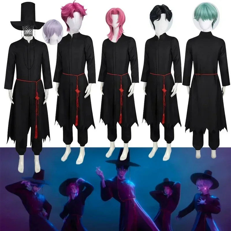 Anime Movie Boys Role Play Props Party Cosplay Set for K-POP Boys Jinu Halloween Party Cosplay Comic Exhibition Costume Outfit