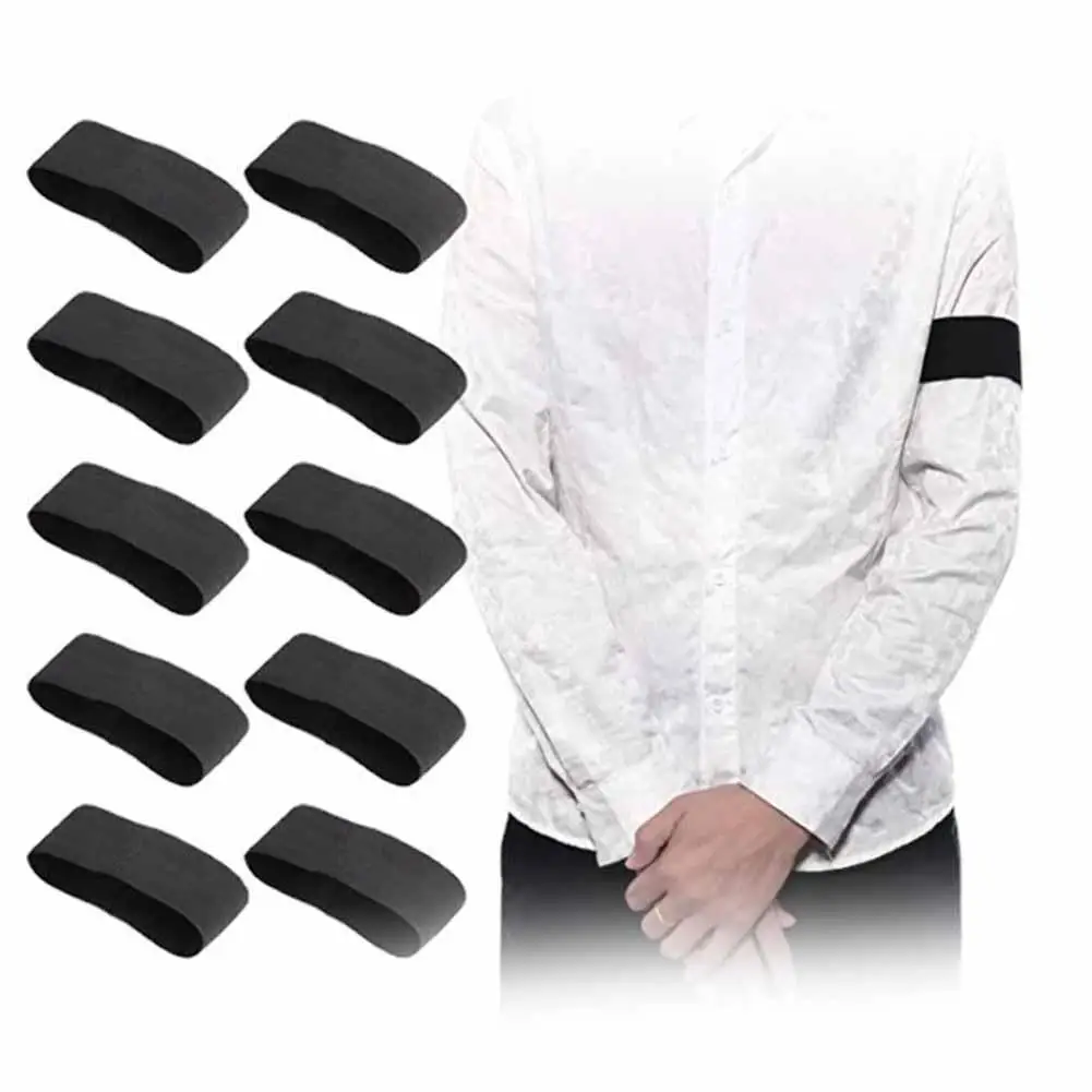 

10 шт./компл. черные траурные нарукавные повязки для похоронного траурного декора, повязка на руку для сбора, пояс, принадлежности для похорон, аксессуары для рук