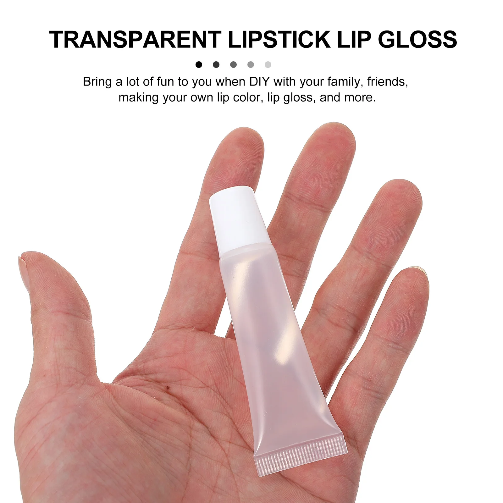 

10Pcs Portable Lip Gloss Tubes Empty Mini Refillable Lipstick Containers Travel Use Small Lip Oil Storage Bottles