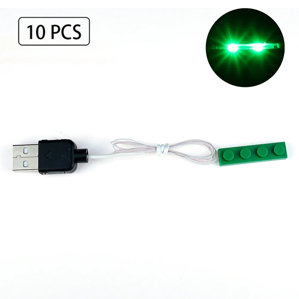 10pcs 15cm Terminal Line USB Port Compatible Building Blocks Model
