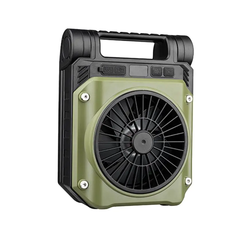 DTEW-Solar Portable Fan Rechargeable Solar Powered Camping Fan Rechargeable Solar Fan