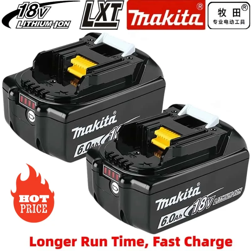 

Makita 18V Battery BL1860B 6Ah/5Ah/3Ah Rechargeable Power Tool Battery, Replaceable LED Lithium-ion BL1815 L1850 BL1830 BL1830