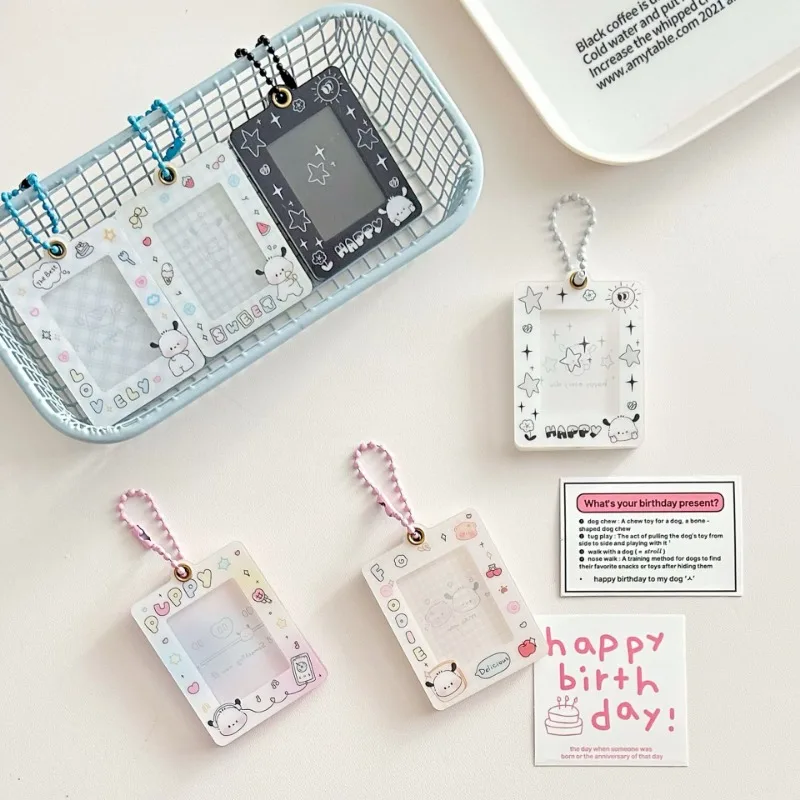 Cute Dog Practical Hot Sell One Inch Magnetic Acrylic ID Card Cover Brick Desktop Protection Card Film Card Cover