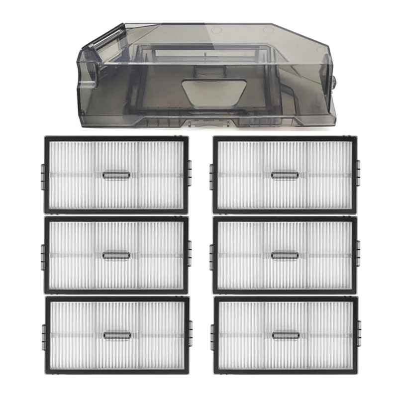 A85I-Dust Box With 6 Filter For Roborock Saros 10R / G20S Ultra Vacuum Cleaner Replacement Dustbin Enhanced Cleaning Efficiency